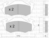 Комплект тормозных колодок METELLI 22-0412-0