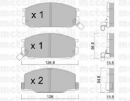 Комплект тормозных колодок METELLI 22-0425-0