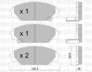 Комплект тормозных колодок METELLI 22-0435-0