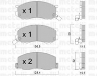 Комплект тормозных колодок METELLI 22-0455-0