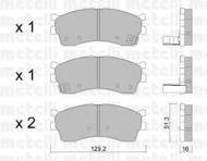 Комплект тормозных колодок METELLI 22-0512-0