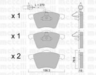 Комплект тормозных колодок METELLI 22-0550-0