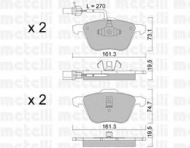 Комплект тормозных колодок METELLI 22-0551-0