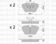 Комплект тормозных колодок METELLI 22-0557-5