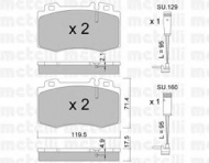 Комплект тормозных колодок METELLI 22-0563-5K