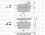 Комплект тормозных колодок METELLI 22-0703-0