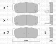 Комплект тормозных колодок METELLI 22-0727-0