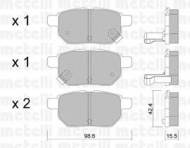Комплект тормозных колодок METELLI 22-0746-0