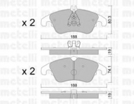Комплект тормозных колодок METELLI 22-0775-2