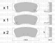 Комплект тормозных колодок METELLI 22-0788-0