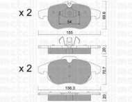 Комплект тормозных колодок METELLI 22-0540-4