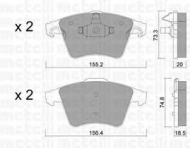 Комплект тормозных колодок METELLI 22-0552-3