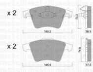 Комплект тормозных колодок METELLI 22-0552-4