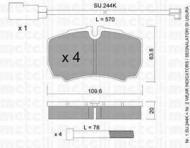 Комплект тормозных колодок METELLI 22-0604-2K
