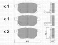 Комплект тормозных колодок METELLI 22-0746-1
