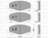 Комплект тормозных колодок METELLI 22-0867-0