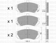 Комплект тормозных колодок METELLI 22-0884-0