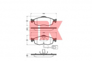 Комплект тормозных колодок NK 222519