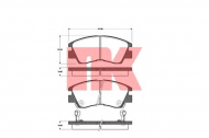 Комплект тормозных колодок NK 223006