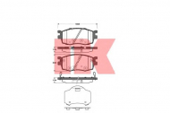 Комплект тормозных колодок NK 223520