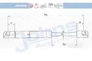 Газовая пружина JOHNS 90 32 95-95