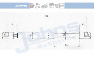 Газовая пружина JOHNS 95 66 95-94