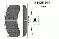 Комплект тормозных колодок ICER 151638-066