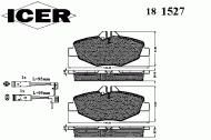 Комплект тормозных колодок ICER 181527