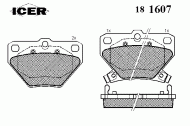 Комплект тормозных колодок ICER 181607