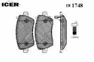 Комплект тормозных колодок ICER 181748