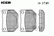 Комплект тормозных колодок ICER 181749