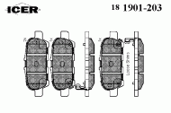Комплект тормозных колодок ICER 181901-203