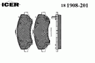 Комплект тормозных колодок ICER 181908-201