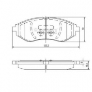 Комплект тормозных колодок NIPPARTS J3600911