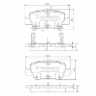 Комплект тормозных колодок NIPPARTS J3612033