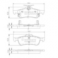 Комплект тормозных колодок NIPPARTS N3612036