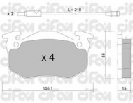Комплект тормозных колодок CIFAM 822-036-2