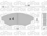 Комплект тормозных колодок CIFAM 822-096-0