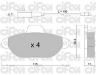 Комплект тормозных колодок CIFAM 822-159-2
