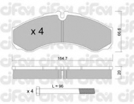 Комплект тормозных колодок CIFAM 822-212-0