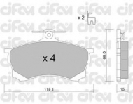 Комплект тормозных колодок CIFAM 822-250-0