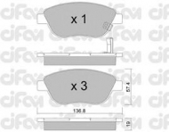 Комплект тормозных колодок CIFAM 822-322-2