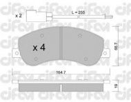 Комплект тормозных колодок CIFAM 822-680-0