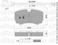 Комплект тормозных колодок CIFAM 822-604-2K