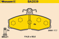 Комплект тормозных колодок BARUM BA2039