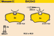 Комплект тормозных колодок BARUM BA2043