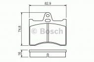 Комплект тормозных колодок BOSCH 0 986 463 890