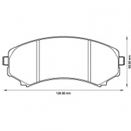 Комплект тормозных колодок BENDIX 572497B