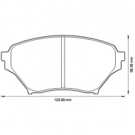 Комплект тормозных колодок BENDIX 572502B