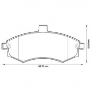 Комплект тормозных колодок BENDIX 572513B